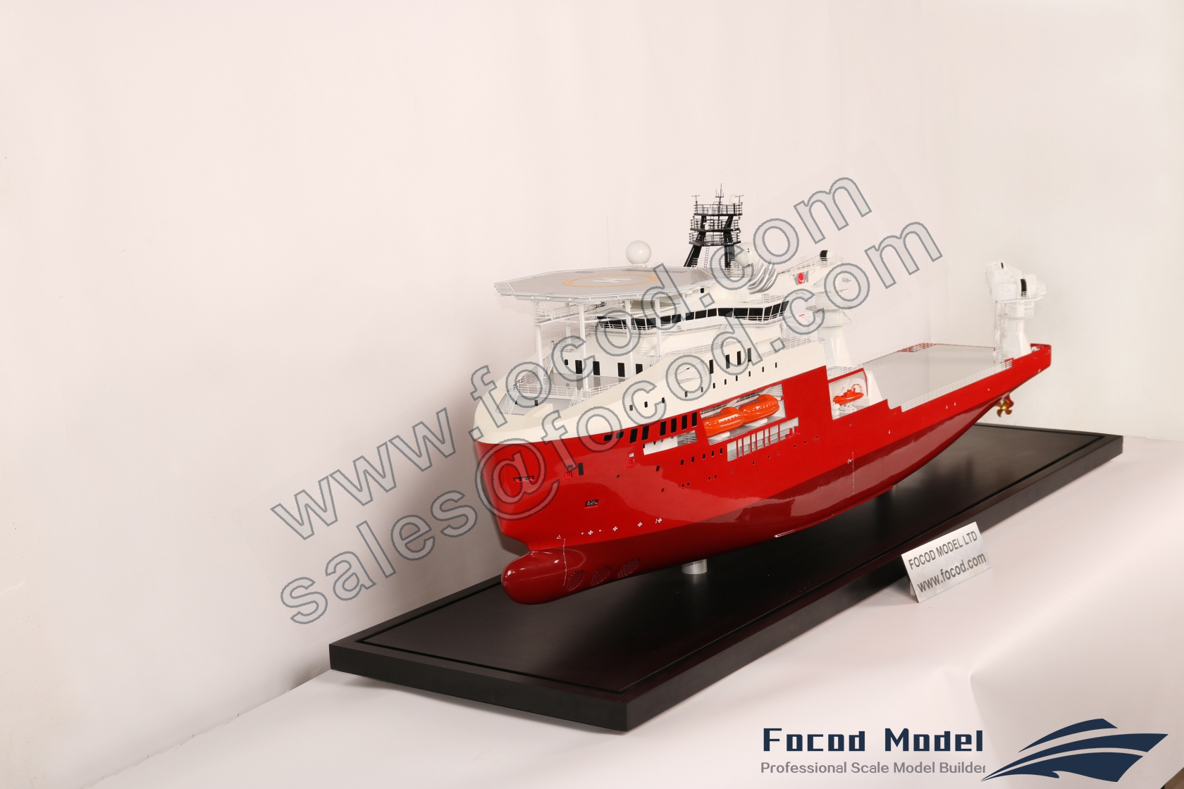 custom made model of 143m Offshore Support Vessel Far Sentinel